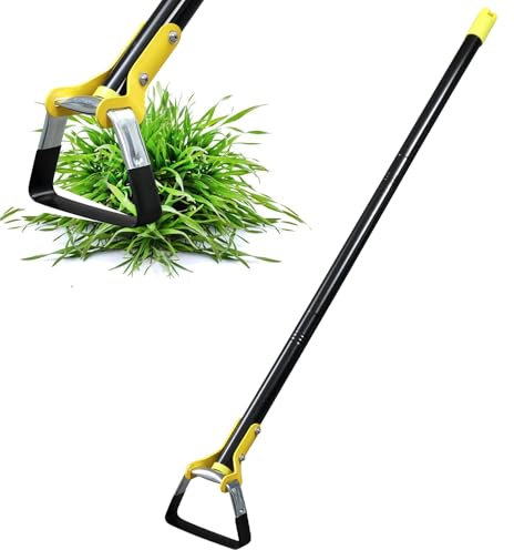 FLY HAWK Gartenhacke, 76-182cm Steigbügelhacke Hacke Gartenwerkzeug aus Edelstahl mit Robust Verstellbare Griff, Hula Hacken zum Jäten, Lösen von Erde, Pflanzen von Gemüse