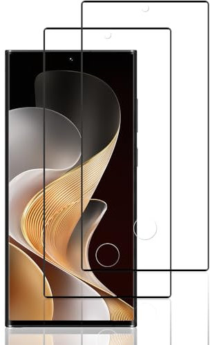 Beukei 2 Stück Panzer Schutz Glas für Samsung Galaxy S23 Ultra 5G, Glasschutzfolie Film, Folie [9H Härte][HD Klare][Blasenfrei][Anti-Kratzen] Handyglas