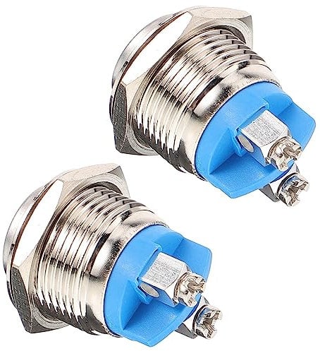STOBOK 2Pcs Doorbell Button Replacement Self Resetting Ringer Chime Easy to Install Push Button for Residential Commercial Use Durable Construction