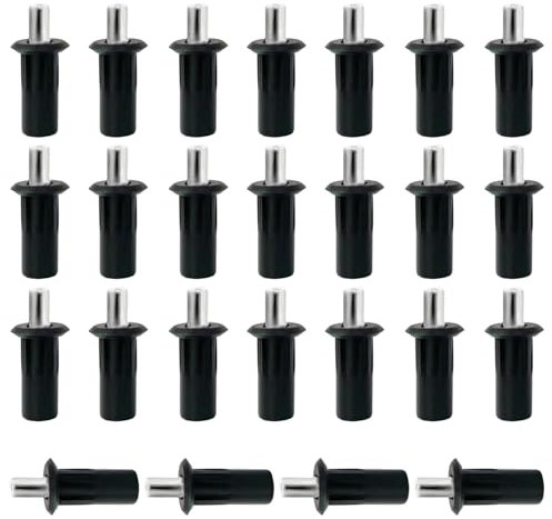Perni a molla, 25 pezzi, perni a molla antiscivolo in plastica e ferro, telescopici di ricambio e riparazione per ante di armadi, cassetti, armadi, accessori per mobili, per ante di