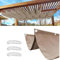 Retráctil Toldo Vela de Sombra,Ondulada Toldos Exterior Protección Rayos UV Resistente al Desgarro para Terraza Balcon Exteriores Jardín con Ojales y Cuerdas (Marrón,3×2m(BxL))