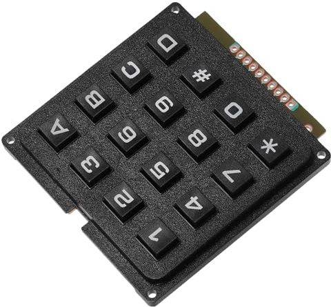 TOYZFRIENDY Industrietastaturmodul mit 16 Tasten, Kunststoff, Schwarz | Tastatur Array mit Taktilem Gefühl, für Industrielle Umgebungen, 16 Stück Tastenfeld