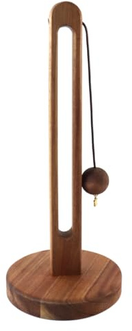 Gutol Küchenrollenhalter aus Holz, stehend, 31 x 13 cm, kein Bohren erforderlich, robuster Küchenpapierrollenhalter für den Esstisch