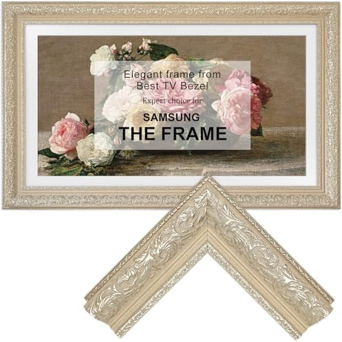 Samsung the Frame TV Bezel/Mounts,compatible ONLY with Samsung The Frame TV 65/PRO(Fits 2021-2026 models, model codes:65LS03A/B/C/D/FA/FW/HE/HW) (Champagne Gold, 65-LS03)
