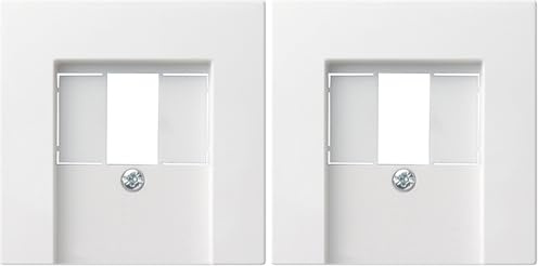 Gira TAE-Abdeckung ST55 reinweiß, 027627 (Packung mit 2)