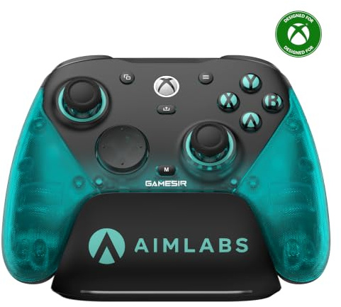 GameSir G7 Pro Manette 1000Hz avec Station de Recharge : Xbox Series X|S, Xbox One, Win 10/11 & Android - Joysticks TMR, Triggers Réglables & 4 Boutons Programmables - Édition Aimlabs