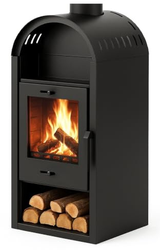 Kaminofen Modell F0101 mit 7kW | Runde Form und hoher Wirkungsgrad