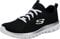 Skechers Women's Graceful Get Connected Sneaker, Black Mesh White Trim, 3 UK