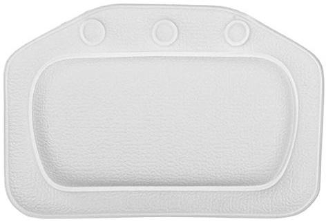 Comfy Padded Cushioned White Bath Pillow