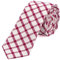 DonDon Herren Krawatte kariert 6 cm creme-rot