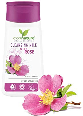 COSNATURE Latte Detergente Naturale Per Viso Con Rosa Selvatica - 150 ml VEGAN
