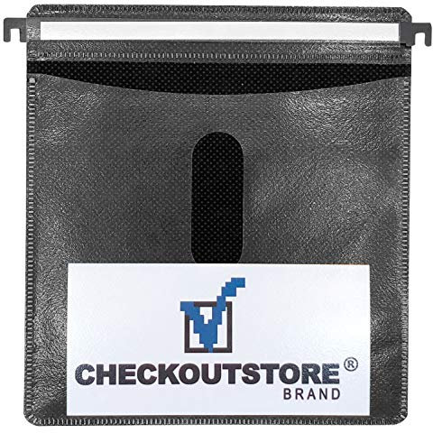 CheckOutStore (100) CD Double-Sided Refill Plastic Hanging Sleeve (Black)