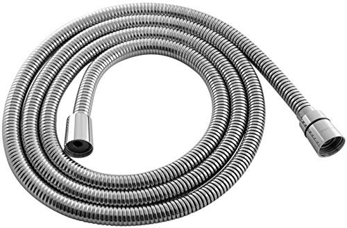 PaulGurkes Brauseschlauch Drehkonus 200cm Duschschlauch silber Metallschlauch 2m