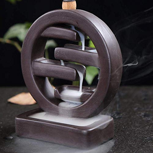 XUDREZ Porte-encens carré avec 20 cônes d'encens à Reflux Home Decor Porte-encens en céramique