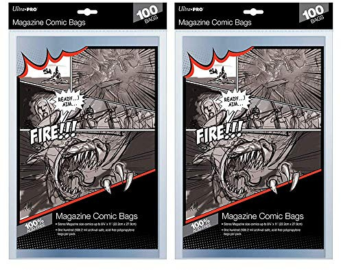 Ultra Pro Magazine Comic Bags, Acid-Free, 200 Bags