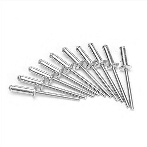 Nieten Aluminium Pop Nieten Großflansch, offener Kopf Blindnieten 2,4/3,2/4/4,8mm 50 Stück (4 x 25mm)