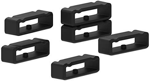 Chofit Für Suunto Spartan Sport Wrist HR Baro Riemen Schlaufen Silikon Keeper Security Ring Loop kompatibel für Suunto Spartan Sport Wrist HR Baro/Suunto 9 Baro/Suunto Spartan Ultra Black (6er-Pack)