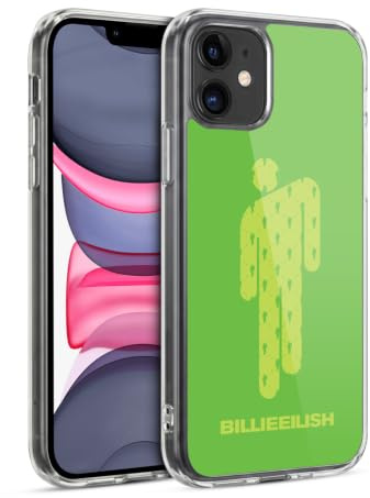 Head Case Designs Offizielle Billie Eilish Blohsh Gruen Schluessel Kunst Gelhülle [Militärischer Schutzgrad] Kompatibel Mit Apple iPhone 11 Und Kompatibel Mit MagSafe