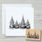 NEWSTAMPS Stempel Tannenwald Motivstempel aus Holz & Gummi zum Karten und Geschenke basteln, Holzstempel für Weihnachten, Weihnachtskarte, Tannenbaum, Scrapbook, Textilstempel, Deko, Freunde