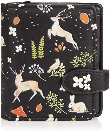 Shagwear ® Portemonnaie Geldbörse Damen Geldbeutel Mädchen Bifold Mehrfarbig Portmonee Designs: (Hase Deer/Rabbit Deer)