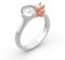 Jeulia Lucky Elephant Rundschliff Sterling Silber Ring Verlobungsjubiläum Ewigkeit Versprechen Ehering Ring Set mit Schmuckschatulle (60 (19.0))