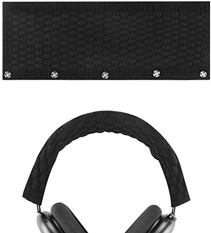 Geekria Funda de tela de punto compatible con auriculares Apple AirPods Max, pieza de reparación de repuesto, fácil instalación (negro L)