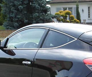 Luxyline Baguette chromée de Contour des vitres latérales Compatible Renault Mégane III coupé 08-12/III Phase