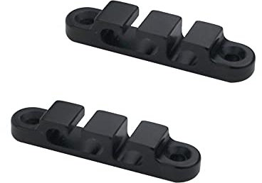 Guyker 2Pcs 3-String Retainer/String Guide for Electric Bass Head Retainer String Tree String Buckle Guide Groove Bass String SR5, Black