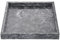 SUMNACON Vassoio da portata in marmo per bagno, cucina, articoli da toeletta, decorazione per la casa (nero, 25 cm)