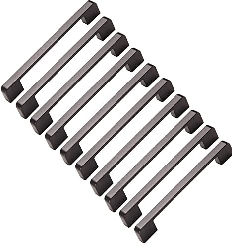MARGUERASW 10 Piezas Tiradores Cocina Tirador Negro Tiradores Cajones 224mm-Tirador Armario tiradores negros de muebles cocina