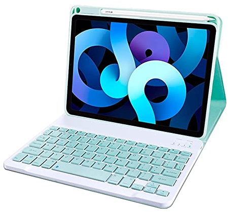 Keyboard Case for iPad Air 11 inch M2/ iPad Air 5th 4th Generation 10.9 Inch iPad Pro 11 inch 4th 1st/2nd/3rd Gen Magnetic Detachable Bluetooth Keyboard Smart Folio Cover (Mint Green)