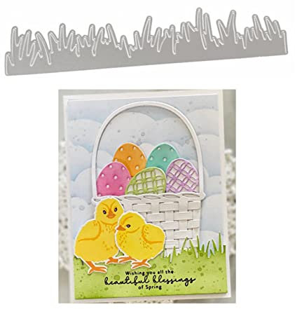 Qoiseys Gras Stanzschablone Die Stanzen Basteln Prägeschablone, Stanzungen für DIY Scrapbooking Fotoalbum Dekoratives Papier Basteln Prägeschablone