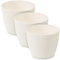 TULMERO Blumentopf matt, Pflanzkübel aus Übertopf Kunststoff Dekorativer Topf für, groß Pflanzen 3X blumenkübel Set, blumenkübel kräutertopf, (3 Pack) Creme, ø 26 cm