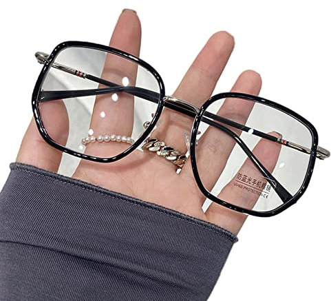 FORKIS Lesebrille Ultraleichte Big Frame Myopie Brille Dioptrien 0-0,5 0,75-1,0 bis -6,0 Kurzsichtigkeit Brille Damen Herren Unisex-450,D