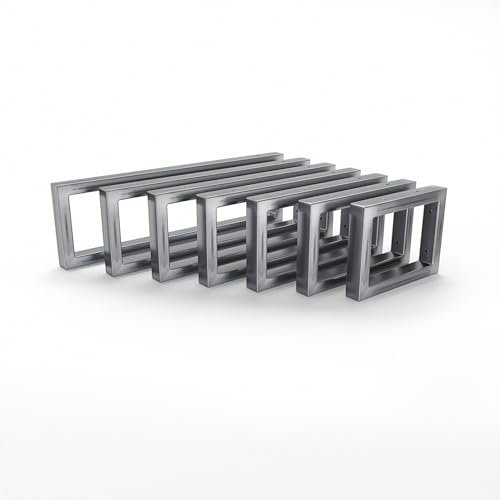 HEVVA Lot de 2 supports de lavabo de 15 cm de haut - 20/25/30/35/40/45/50 cm - RHEIN - Support de lavabo à poser, supports pour charges lourdes, console murale, plateau de lavabo inférieur - Vernis