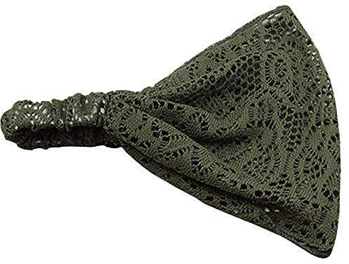 Bandana Band Girl Mode breit dehnbarer Spitzenkopf Haarreif Turban Haarreif Kopftuch Herren (Green, One Size)