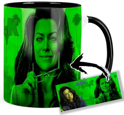 She Hulk Jennifer Walters Taza Ceramica Interior y Asa Negra
