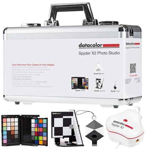 Datacolor Spyder X2 Photo Studio Kit: Das ultimative Farbmanagement-Toolkit für Fotografen für präzises Farbmanagement in jeder Lichtsituation über den Workflow hinweg, von Aufnahme bis Bearbeitung