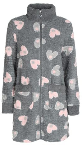 Infiore Vestaglia Donna in Pile con Cerniera - Taglia L