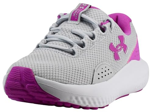 Under Armour Women's Charged Surge 4 Running Shoe, Halo Gray/Vivid Magenta/Vivid Magenta, 9