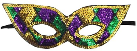 Mardi Gras Decor viola e verde paillettes glitter carnevale ballo in maschera costumi decorazioni vestito maschere festa