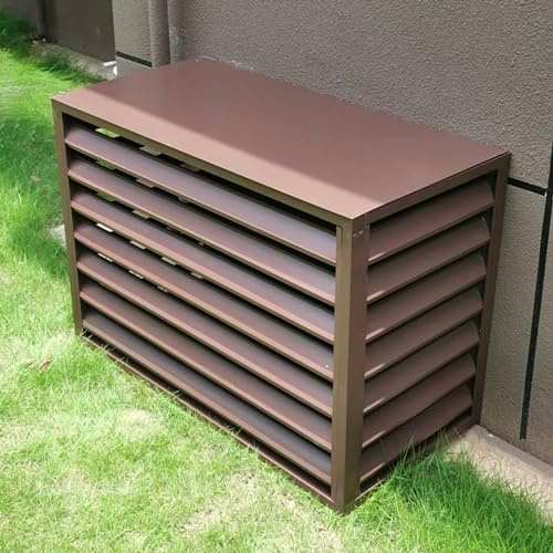 Hynbdes Cubierta De Aire Acondicionado, Cubre Aire Acondicionado Exterior, Rejilla De Protección para Aire Acondicionado, Funda para Aire Acondicionado, Soporte De Flores De Aluminio, Pantalla
