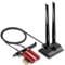 GLOTRENDS Tarjeta WiFi 7 con Antena de Extensión de 2 Metros para PC de Sobremesa, Intel BE200NGW, Sólo Compatible con Windows 11 24H2 o Versión Superior (No Soporta Placa Base AMD)