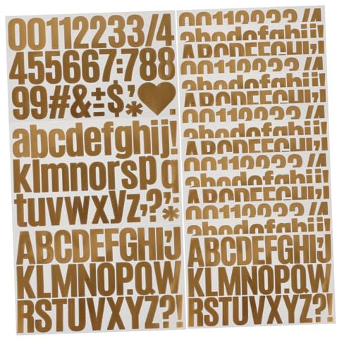 Sewroro 4sätze Klebebuchstaben Selbstklebend Zahlen Aufkleber Buchstabenaufkleber Für Scrapbook Dekorative Aufkleber Selbstklebende Buchstaben-aufkleber Für Flaschen Aufbewahrungsboxen Tür