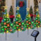 Qoosea 4pcs Lumières Solaires pour Arbre de Noël Extérieur avec 80LED Flocons de Neige Lumières Colorées 8 Modes Sapin de Noël avec Guirlande Lumineuse Solaire pour Jardin Chemin Décoration de Noël