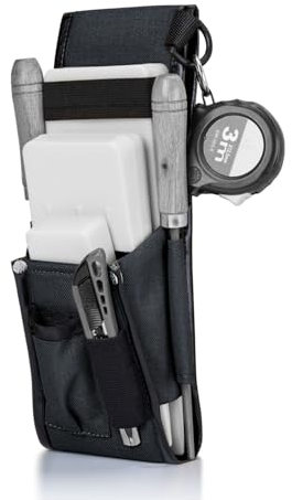 YARDMARIS Keiltasche, verstellbare Gürtel Holzfällertasche, für Alu- und Kunststoffkeile, Robuste Forsttasche für Werkzeuge zum Fällen von Bäumen(Schwarz)