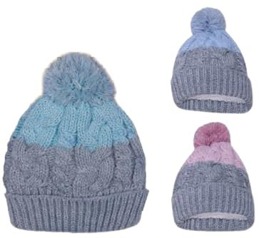 Otterdene Wasserdichte Bommelmütze für Damen, 1 Stück, Blau, blau, Einheitsgröße