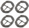 Amexo 4 Stücke Trachten Gürtelschnallen set für herren damen, Durchmesser 30mm Retro gürtelschnallen, Legierung gürtelschnallen geeignet für Jeans Freizeithosen Windjackel und Kleider (Schwarz)