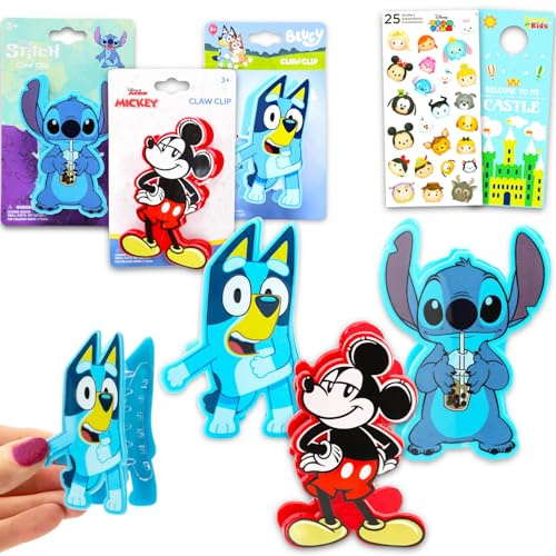 Disney Disney Lot de 3 pinces à cheveux avec couture, bleu et Mickey Mouse pour filles et enfants