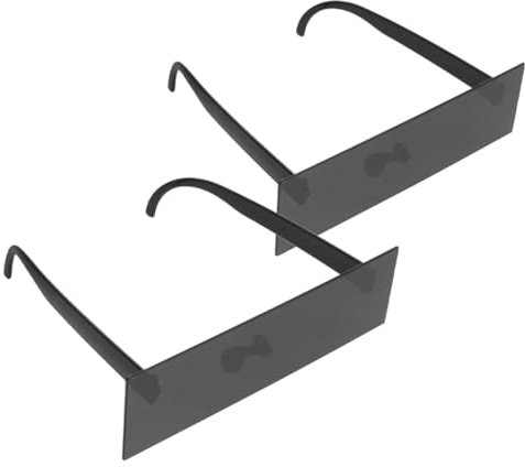 Homoyoyo 2 Stück Zensur Neuheits Sonnenbrillen Unisex Meme Fotoautomaten Requisiten Aus Kunststoff Mit Schwarzem Balken – Junggesellenabschiedsbrille Mit Thema Für Halloween